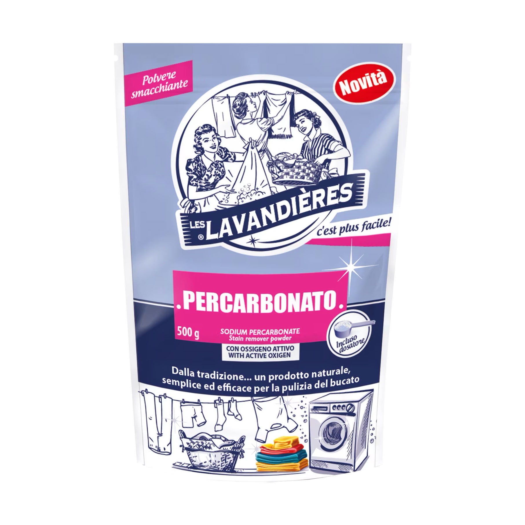 

Уцінка! Кисневий порошок Les Lavandieres для видалення плям, з перкарбонатом, 500 г