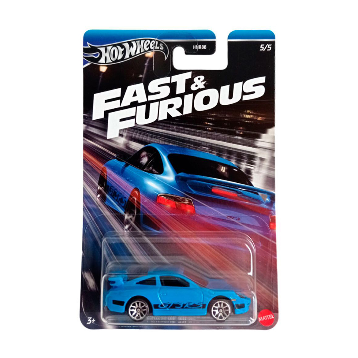 

Тематичний автомобіль Hot Wheels Fast & Furious Porsche 911 GT3 RS, синій, від 3 років, 11*11*3.5 см (HNR88)