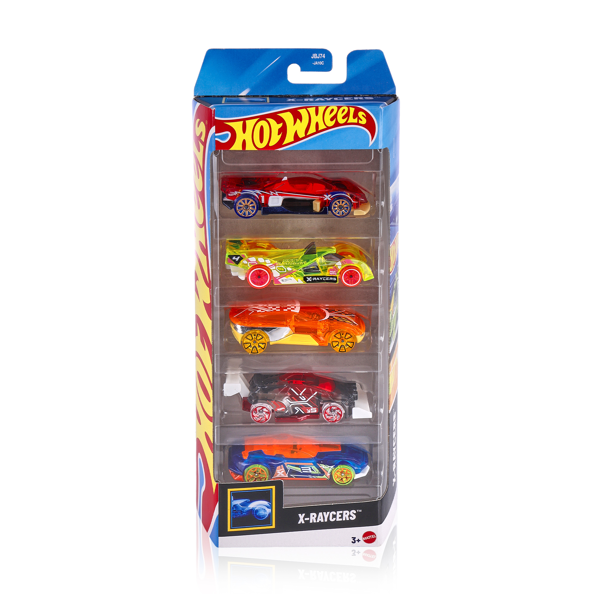 

Набір базових автомобілів Hot Wheels X-Raycers, червоний, жовтий (неоновий), помаранчевий, червоний, синій, від 3 років, 11*4.2*29 см, 5 шт (1806)