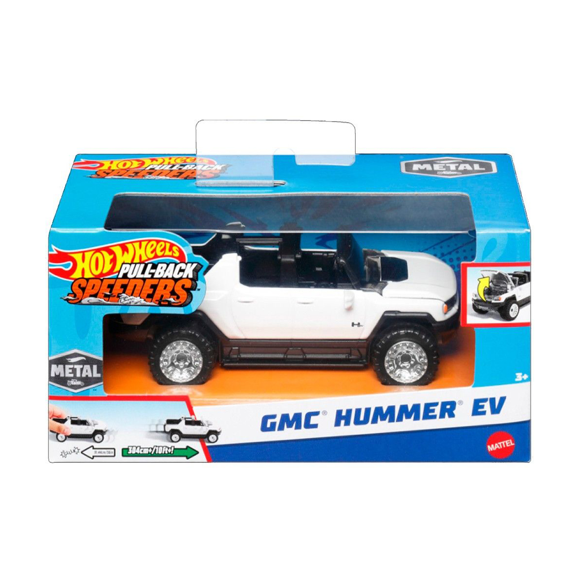 

Інерційна автомодель Hot Wheels Pull-Back Speeders Factory Fresh GMC Hummer EV, білий, від 3 років, 8*16*8 см (HPR70)