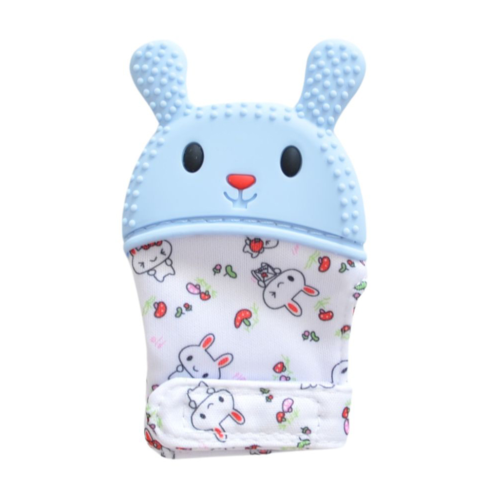 

Прорізувач для зубів на руку Lindo блакитний, від 3 місяців (Li 191)