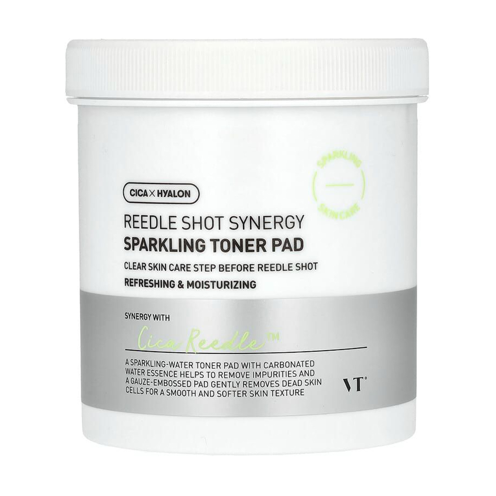 

Розгладжувальні тонер-пади для обличчя VT Cosmetics Reedle Shot Synergy Sparkling Toner Pad, 200 мл, 80 шт