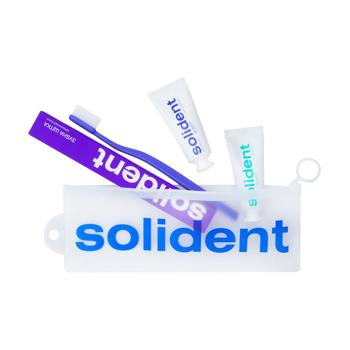 

Набір для подорожей Solident Mint & Blackcurrant (зубна паста, 2*25 мл + зубна щітка, 1 шт + косметичка, 1 шт)