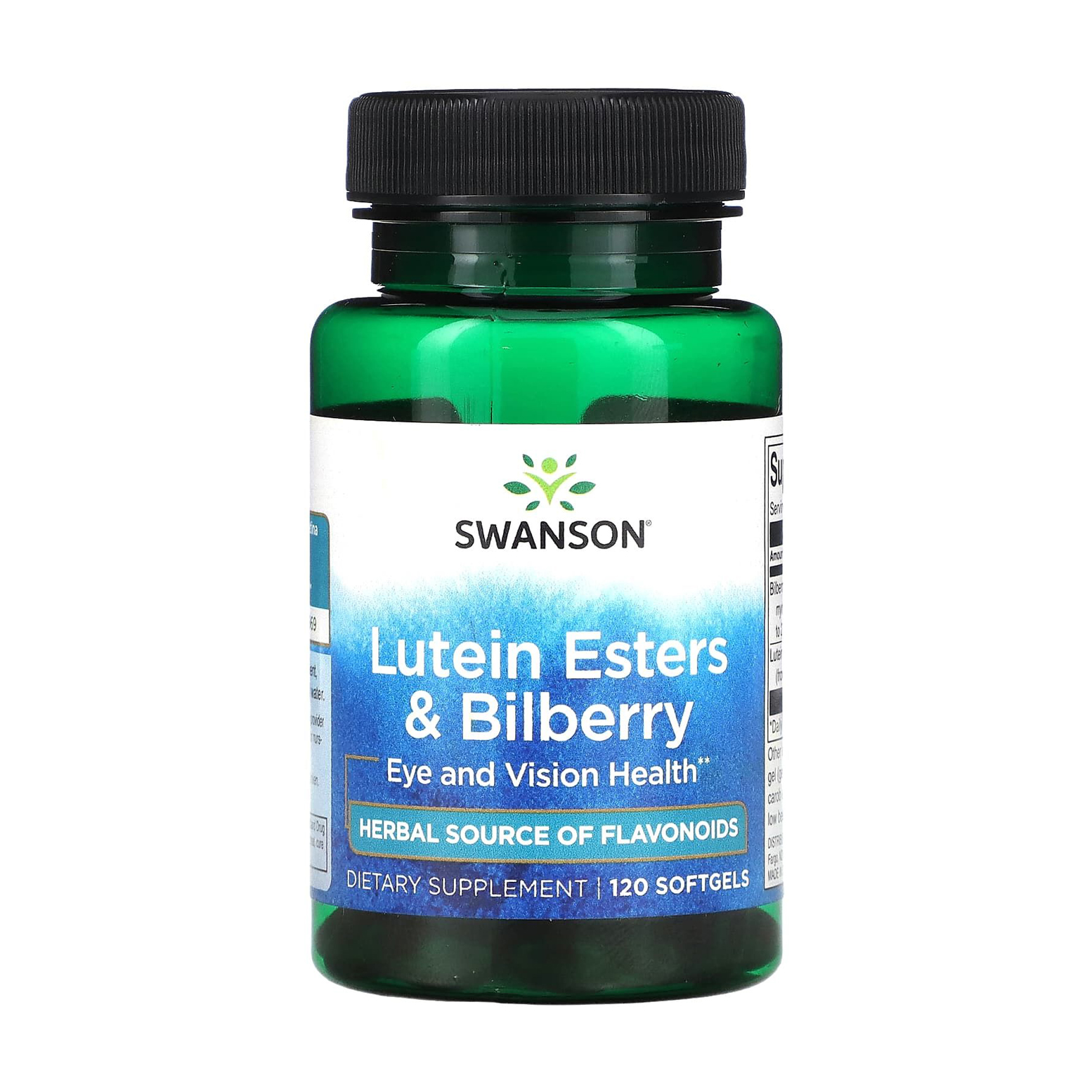 

Ефіри лютеїну та чорниця Swanson Lutein Esters & Bilberry, 120 гелевих капсул