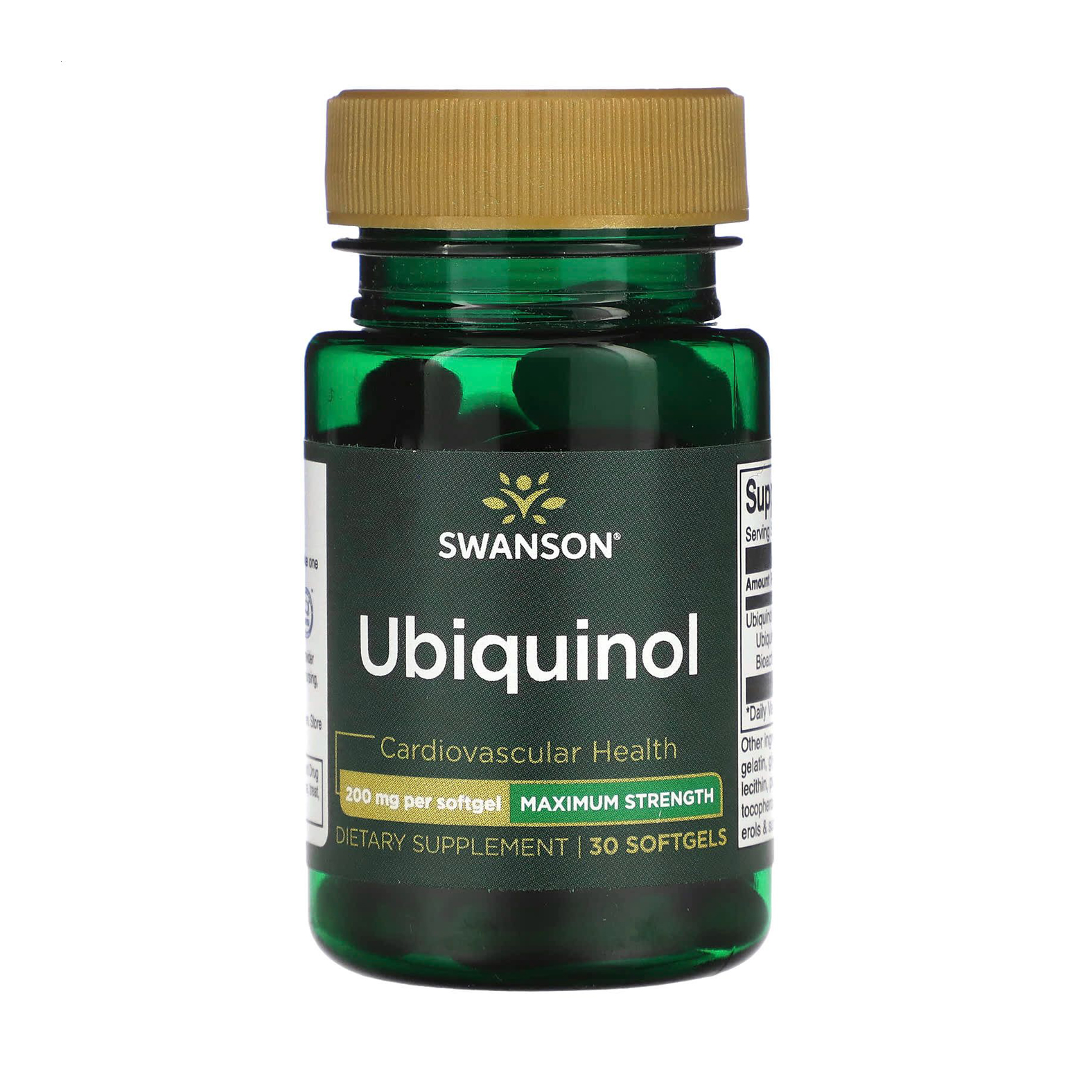 

Уцінка! Убіхінол Swanson Ubiquinol Maximum Strength, 200 мг, 30 гелевих капсул