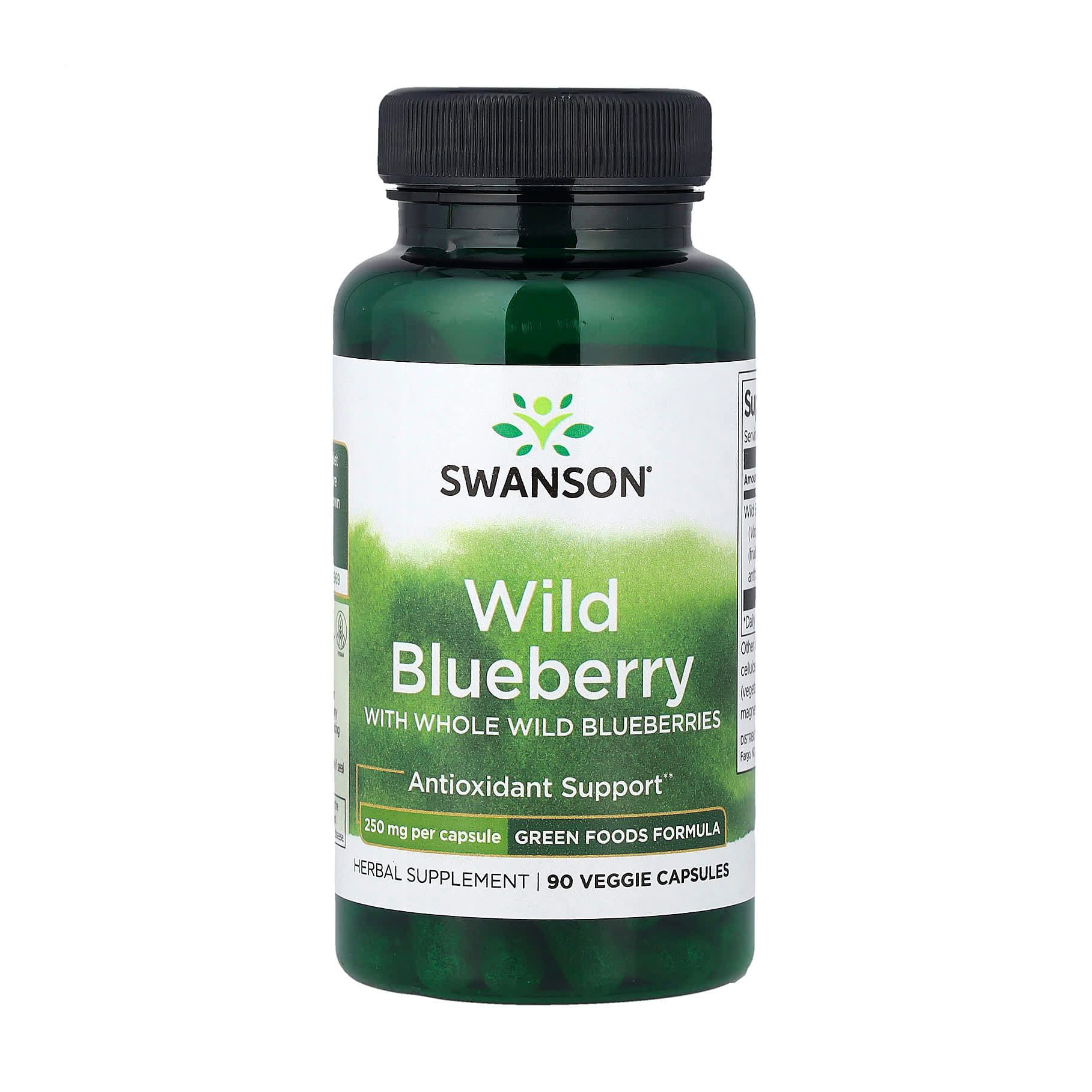 

Уцінка! Екстракт лохини дикої Swanson Wild Blueberry 250 мг, 90 веганських капсул