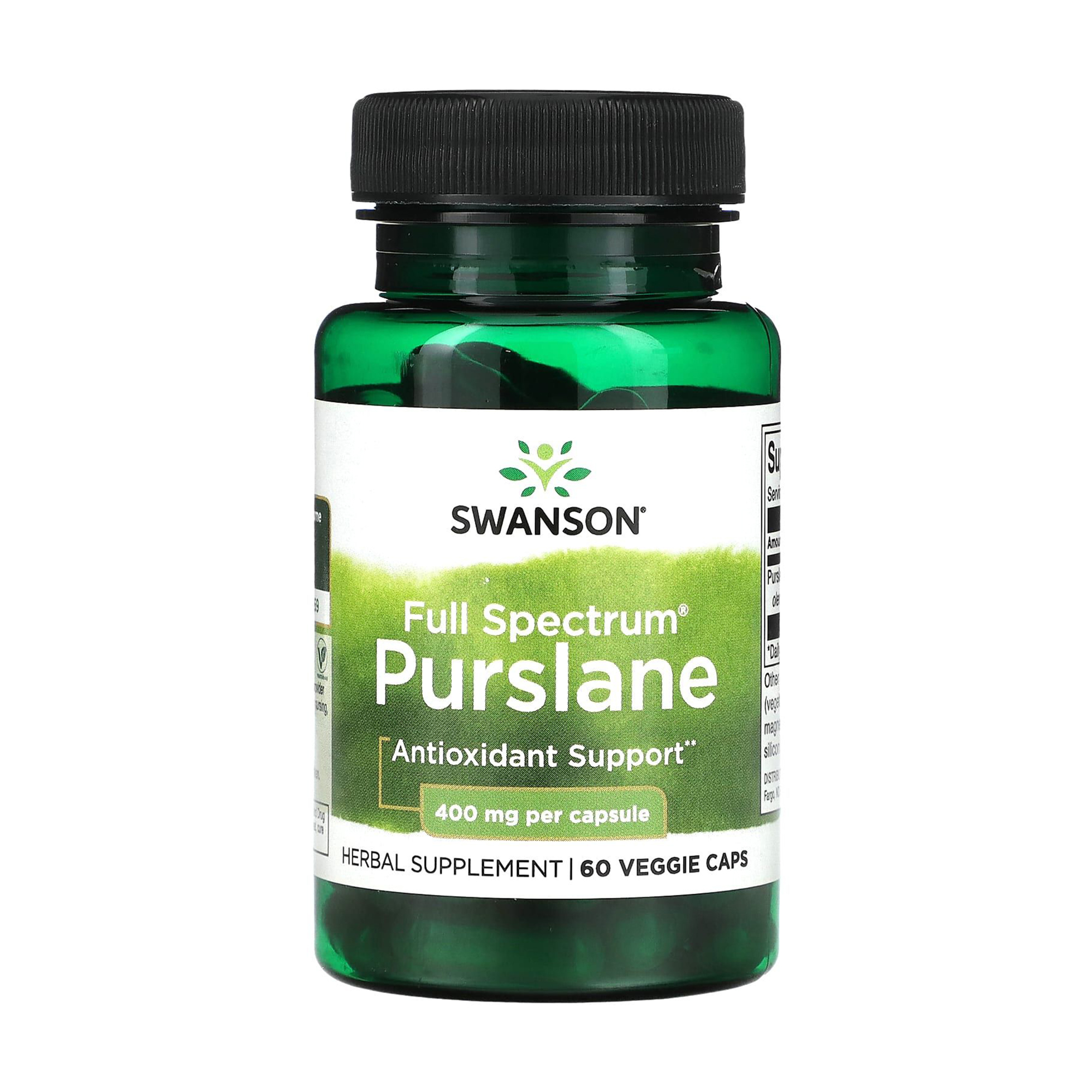 

Портулак Swanson Full Spectrum Purslane 400 мг, 60 веганських капсул