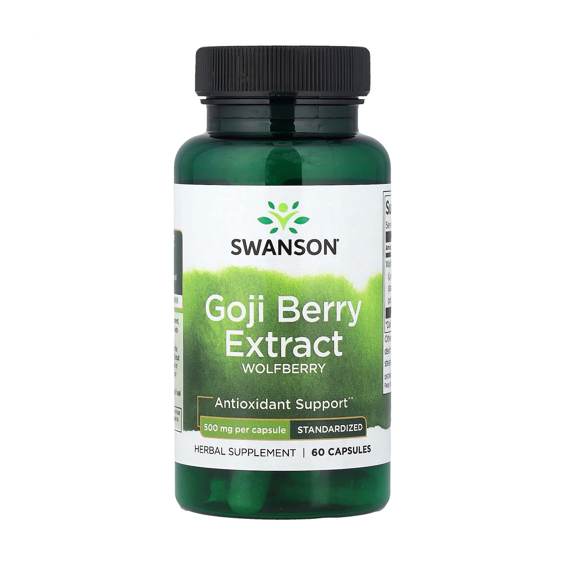 

Уцінка! Екстракт ягід годжі Swanson Goji Berry Extract Wolfberry 500 мг, 60 капсул