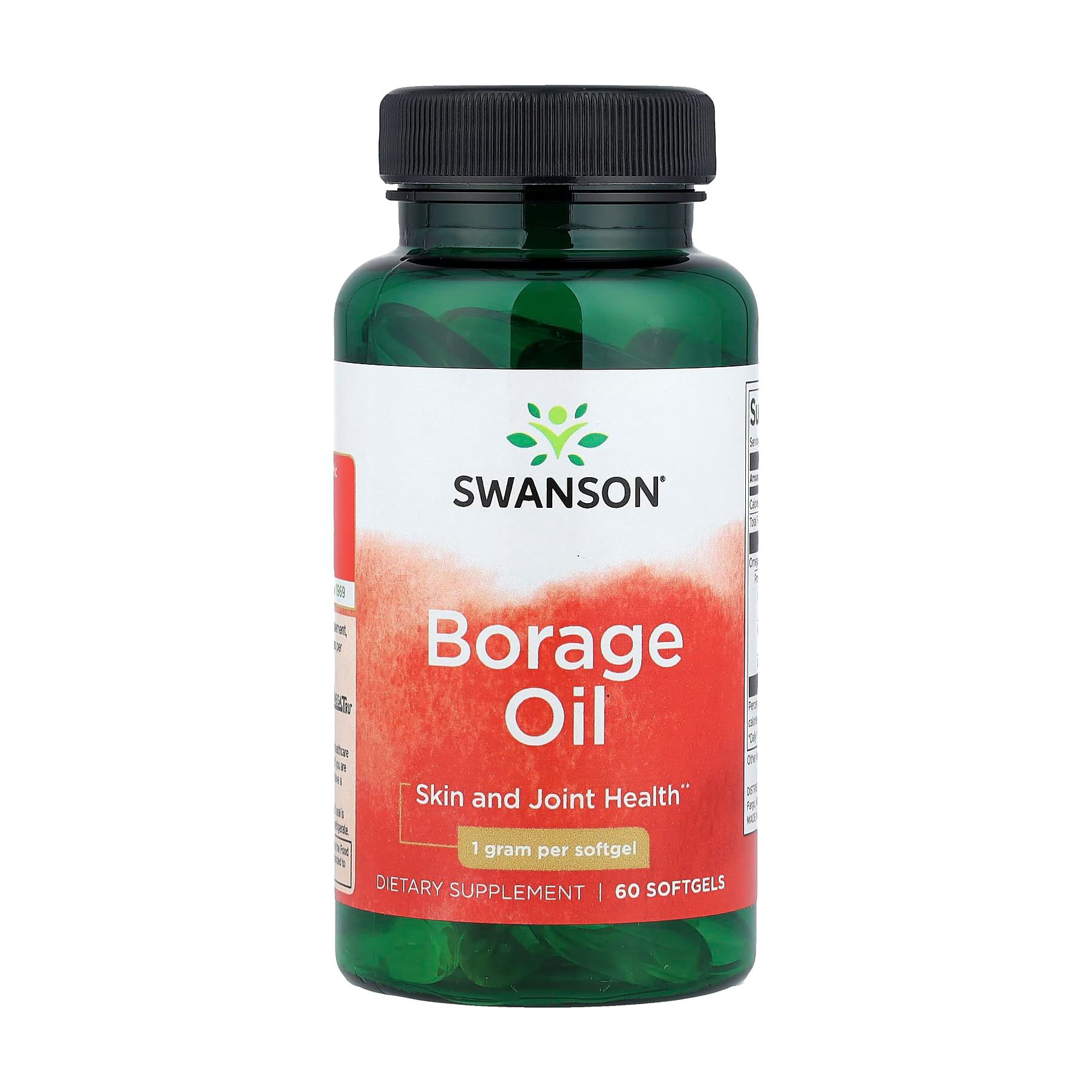

Уцінка! Олія огірочника Swanson Borage Oil 1000 мг, 60 гелевих капсул