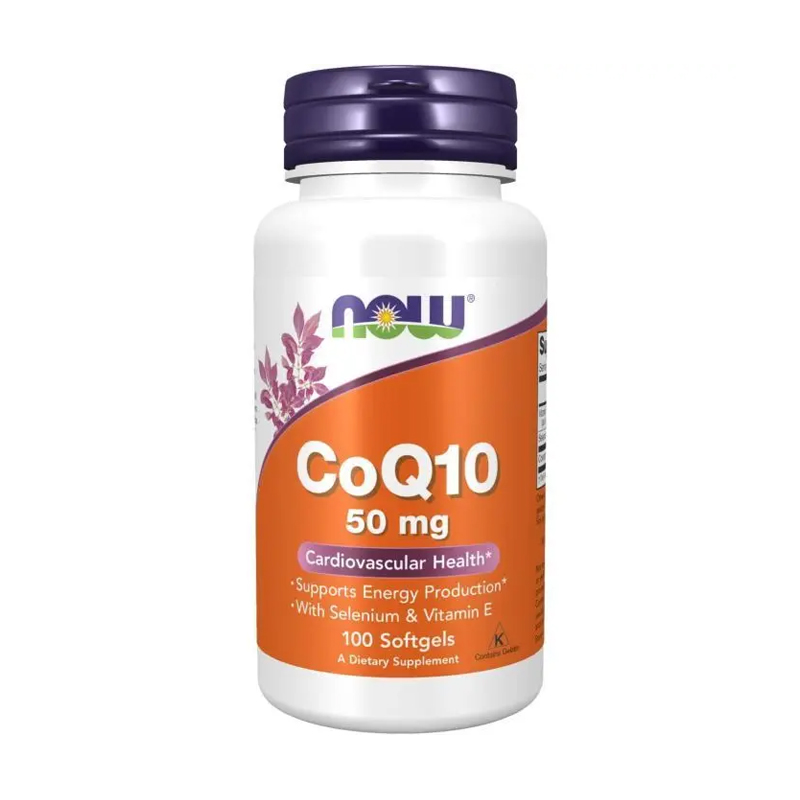 

Коензим Q10 NOW foods CoQ10, 50 мг, 100 гелевих капсул