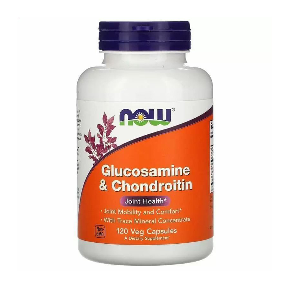 

Глюкозамін та хондроїтин NOW foods Glucosamine & Chondroitin, 120 вегетаріанських капсул