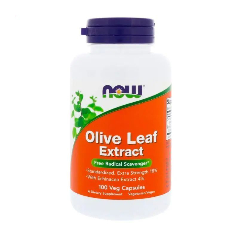 

Листя оливи екстракт NOW foods Olive Leaf Extract, 100 веганських капсул