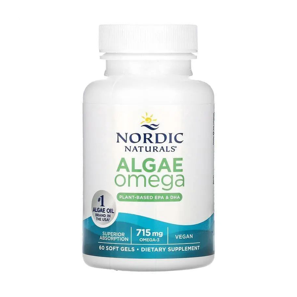 

Омега-3 Nordic Naturals Algae Omega з водоростей, 715 мг, 60 гелевих капсул