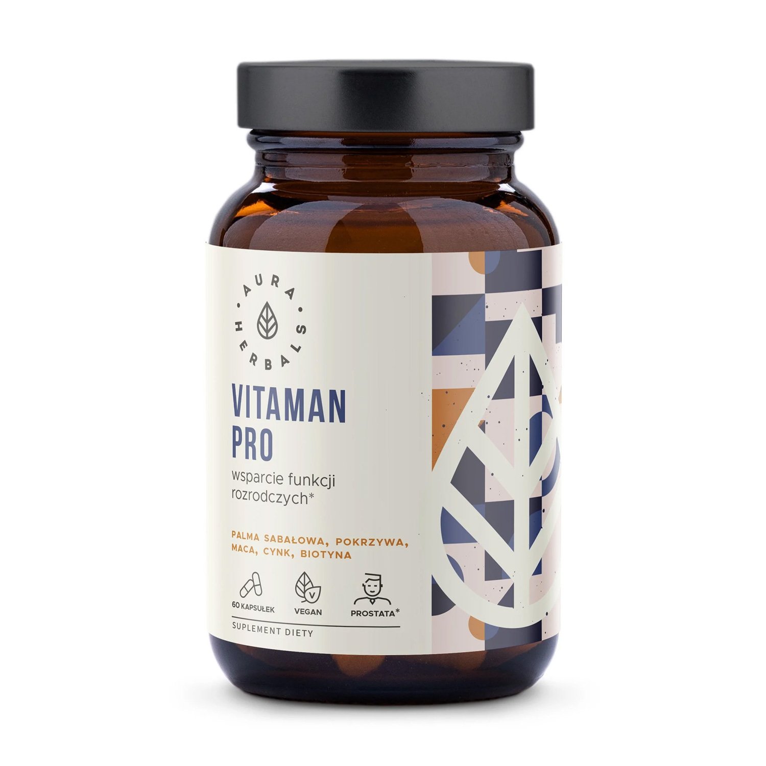 

Комплекс для підтримки репродуктивних функцій Aura Herbals Vitaman Pro, 60 капсул