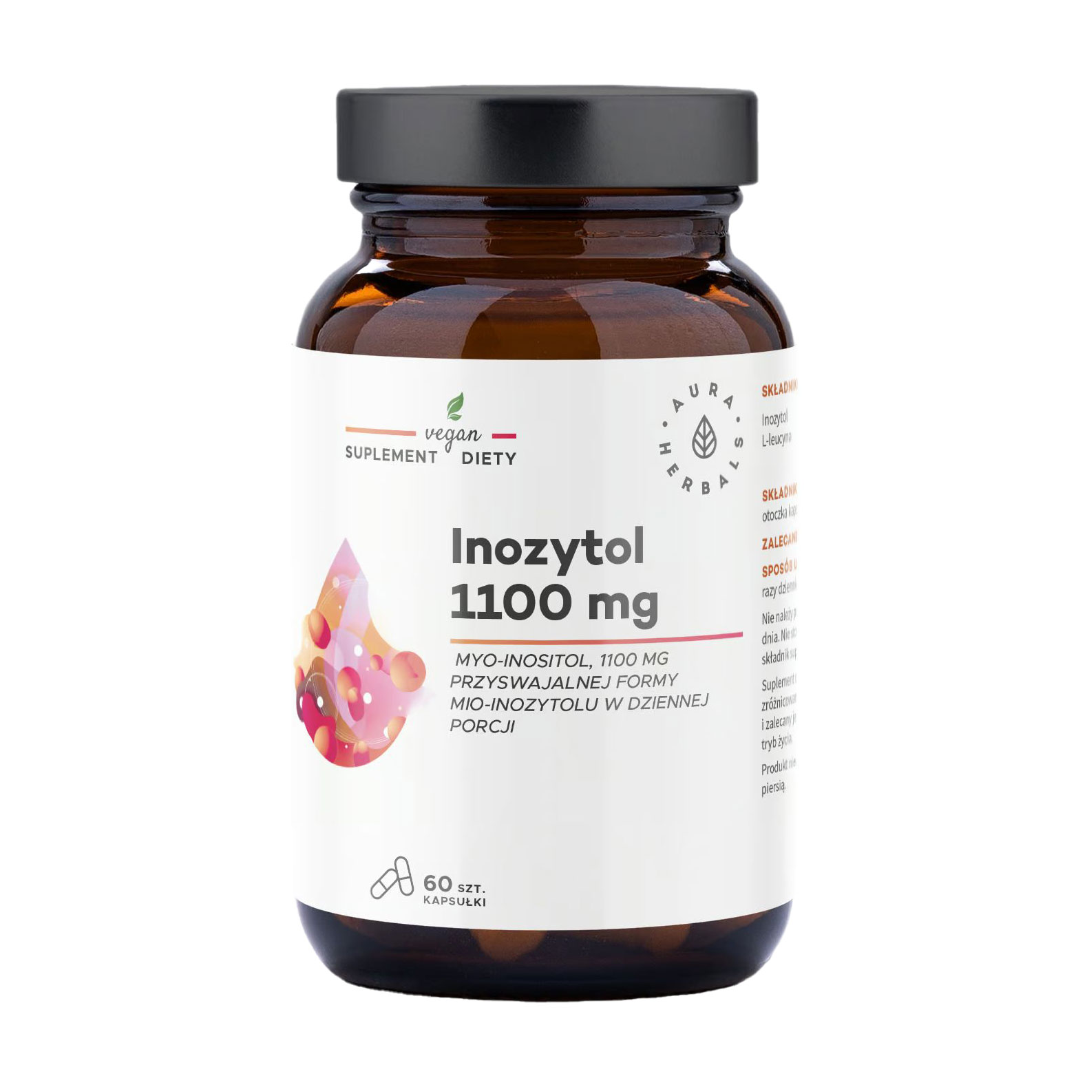 

Інозитол Aura Herbals Inozytol 1100 мг, 60 капсул
