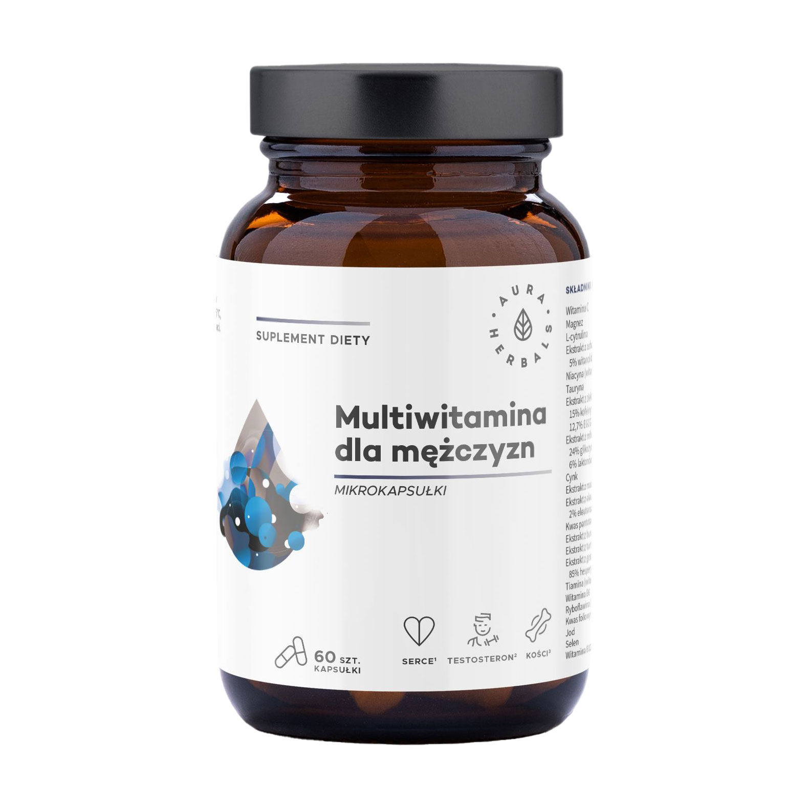 

Мультивітаміни для чоловіків Aura Herbals Multivitamin for Men, 60 капсул