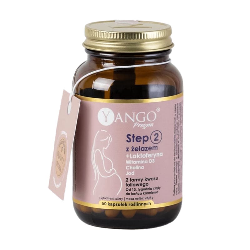 

Вітамінно-мінеральний комплекс для вагітних Yango Pregna Step 2 + Iron, 60 капсул