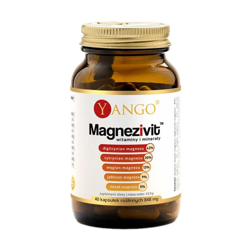 

Вітамінно-мінеральний комплекс Yango Magnezivit, 848 мг, 40 капсул