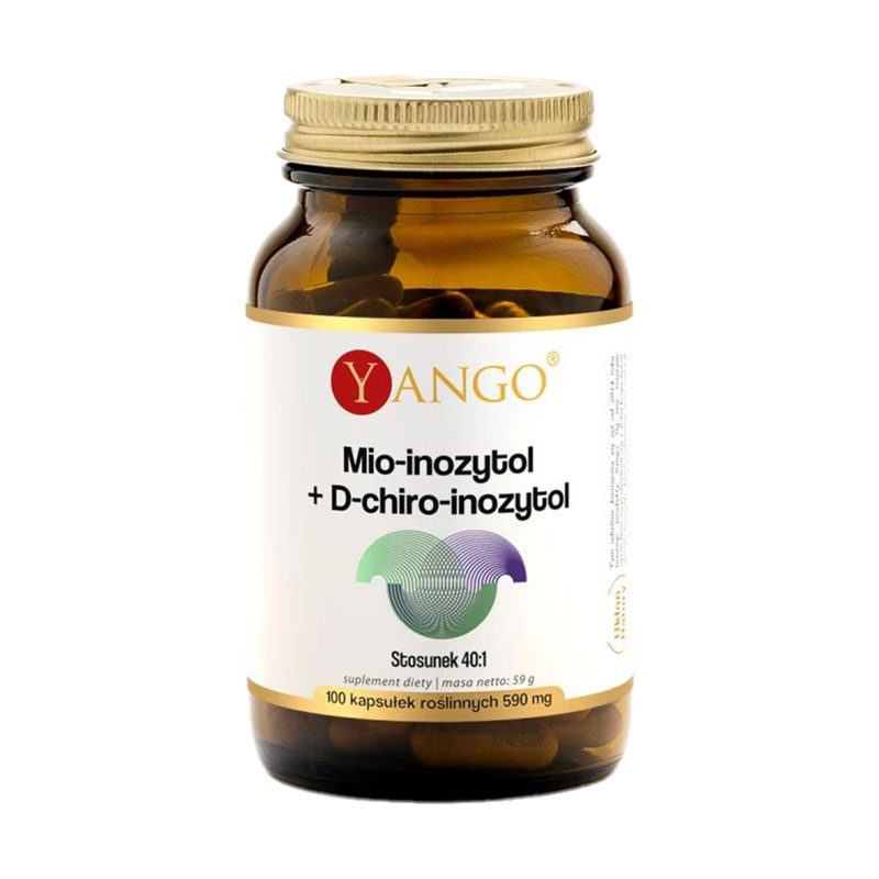

Інозитол Yango Myo-inositol + D-chiro-inositol, 590 мг, 100 капсул