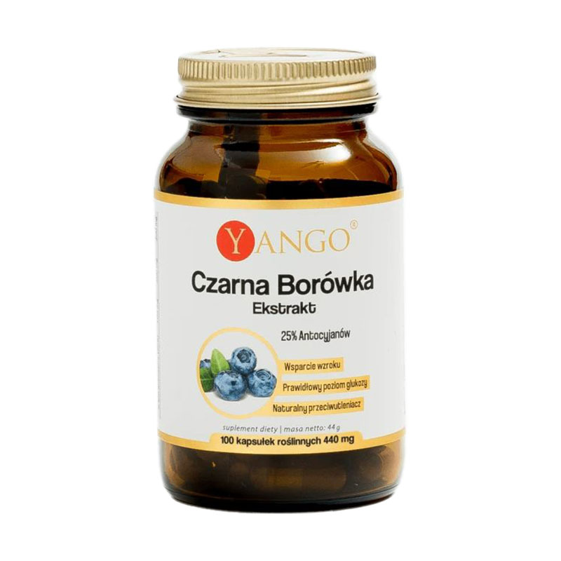 

Чорниця Yango Black Blueberry, 440 мг, 100 капсул