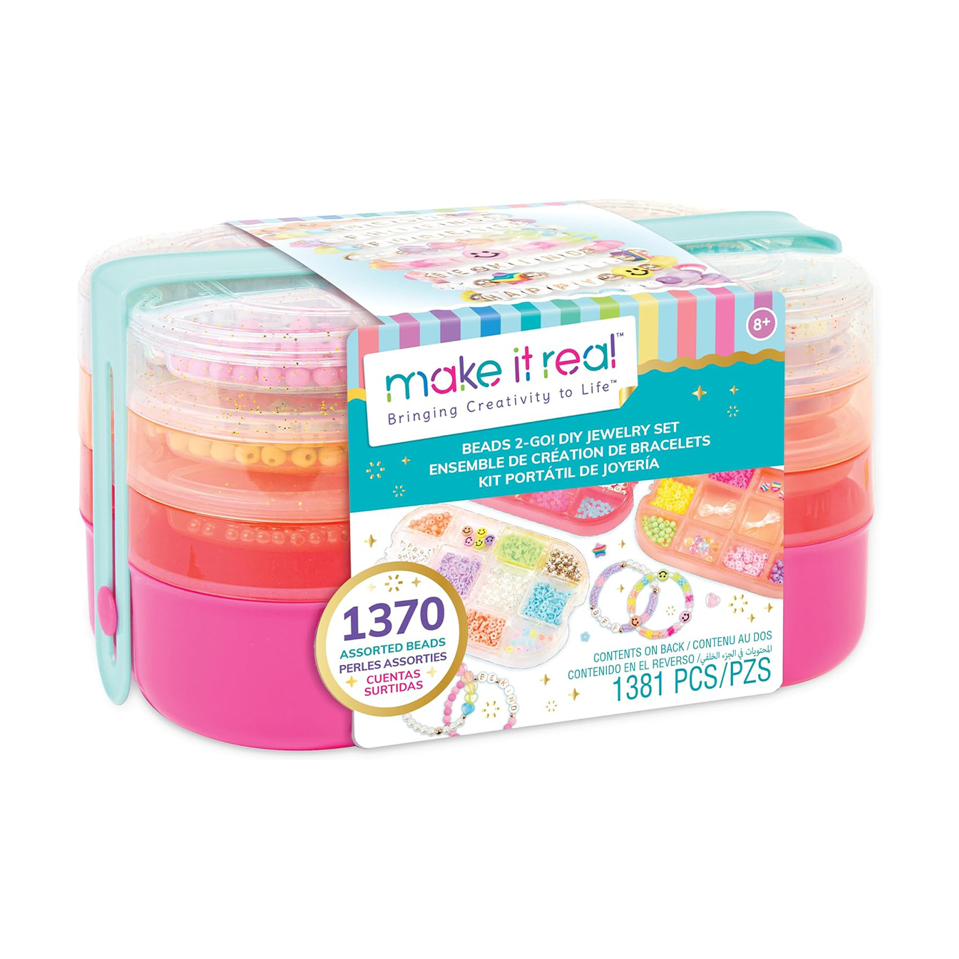 

Набір для створення браслетів Make it Real Візьми з собою, 1381 елемент, від 8 років, 11.5*19*11.5 см (MR1710)