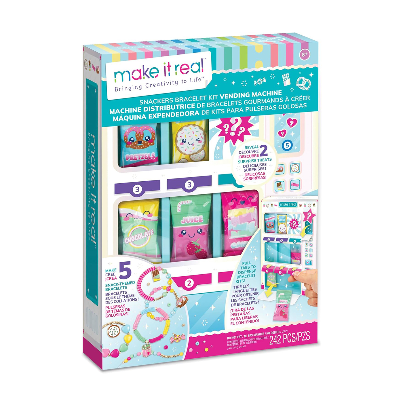 

Набір для створення шарм-браслетів Make it Real Автомат зі смаколиками, 242 елемента, від 8 років, 27.5*19.6*6.5 см (MR1709)