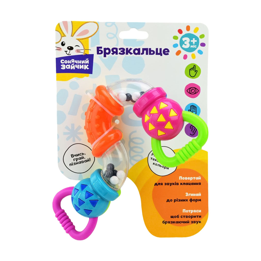 

Іграшка-брязкальце Країна Іграшок Сонячний зайчик, від 3 місяців, 23*8*3.5 см (PL-724-76)