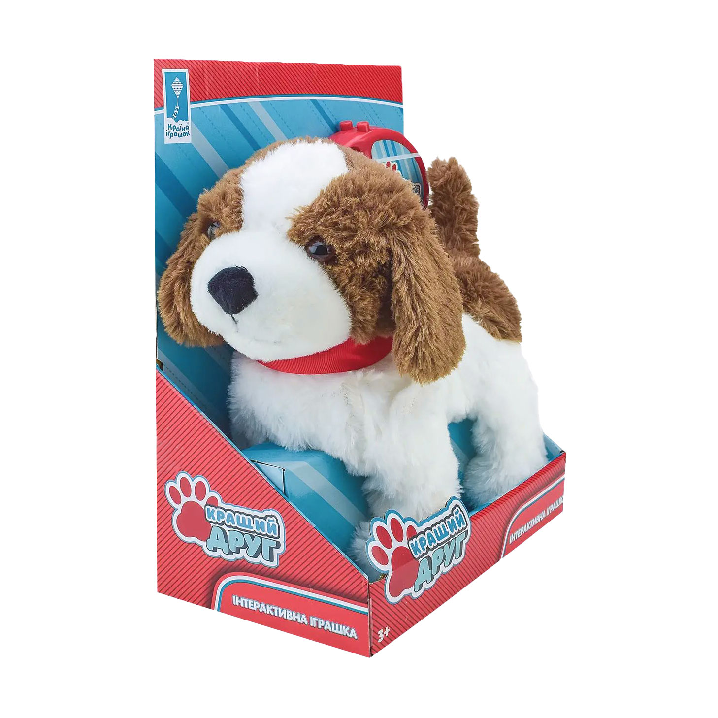 

М'яка інтерактивна іграшка Країна Іграшок Кращий друг Собачка на повідку, у коробці, від 3 років, 22*13*28.5 см (PL8203)