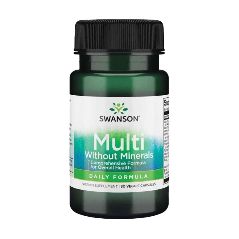 

Мультивітаміни Swanson Multi Without Minerals, 30 веганських капсул