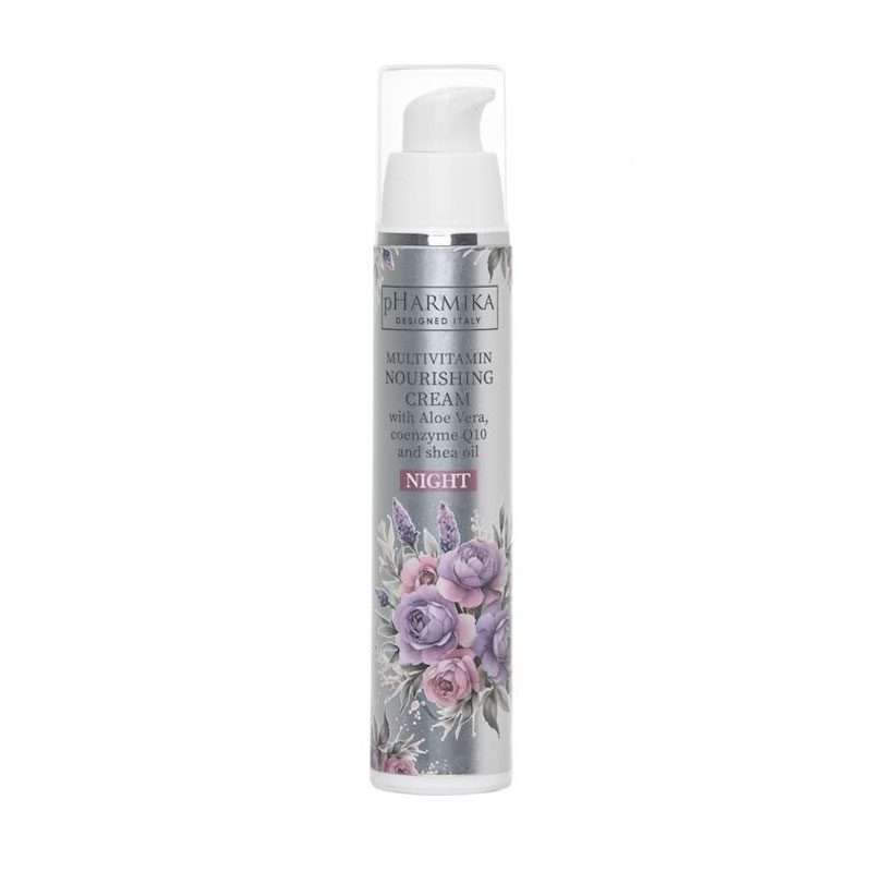 Мультивітамінний живильний нічний крем для обличчя pHarmika Multivitamin Nourishing Night Cream з алое вера, коензимом Q10 та олією ши, 50 мл