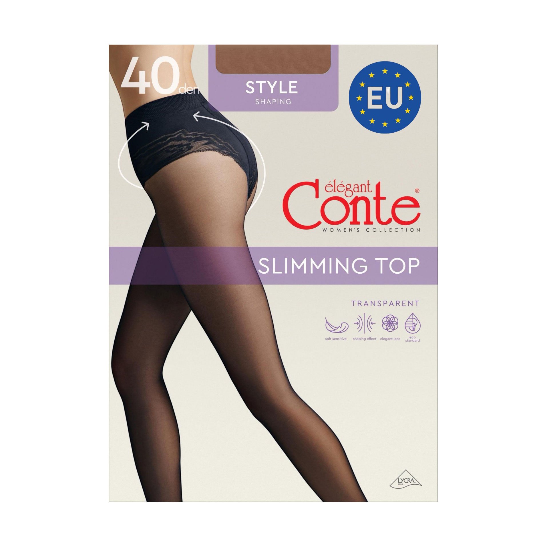 

Колготки жіночі Conte elegant Style Shaping Slimming Top з трусиками, 40 DEN, Natural, розмір 3