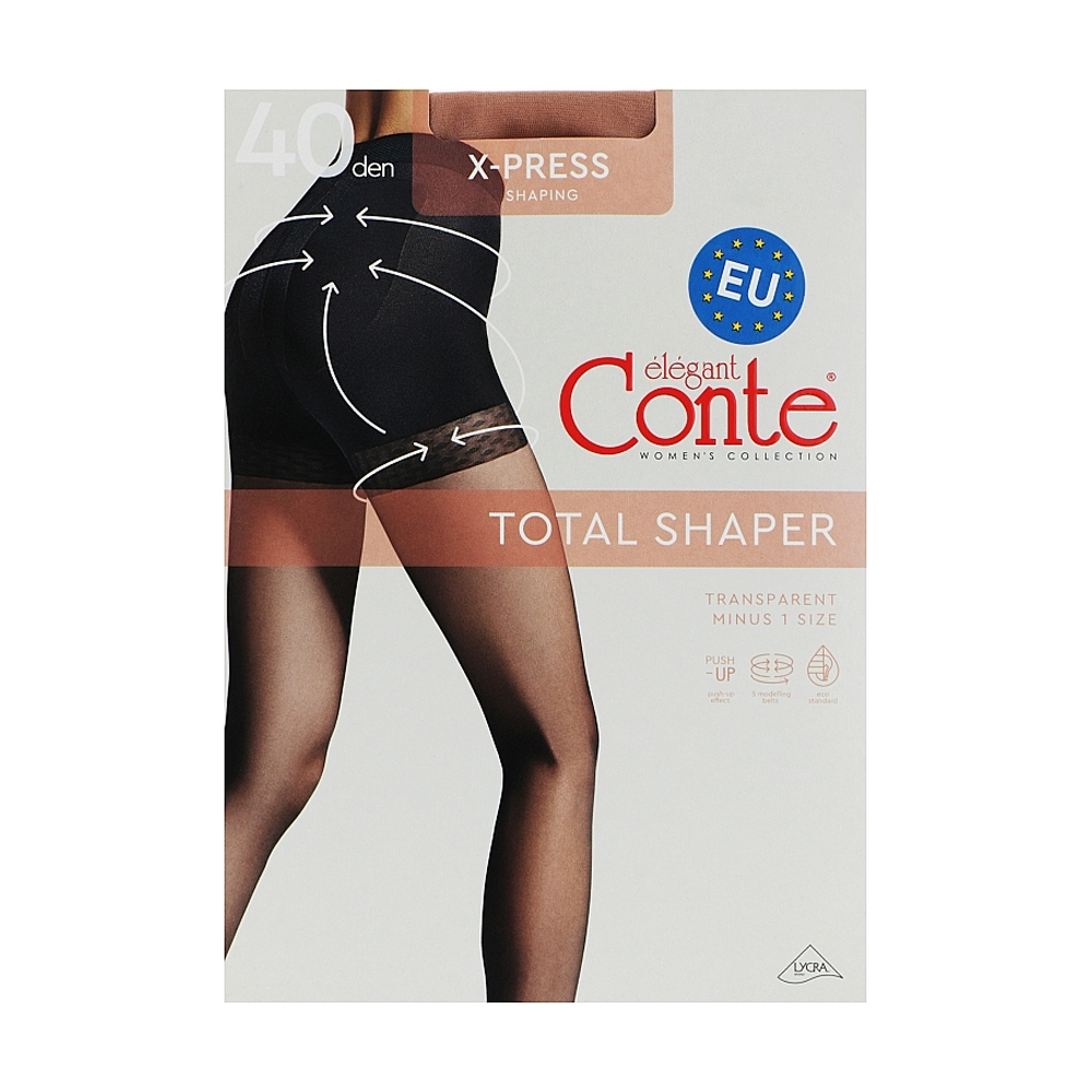 

Колготки жіночі Conte elegant X-Press Total Shaper з трусиками, 40 DEN, Natural, розмір 5