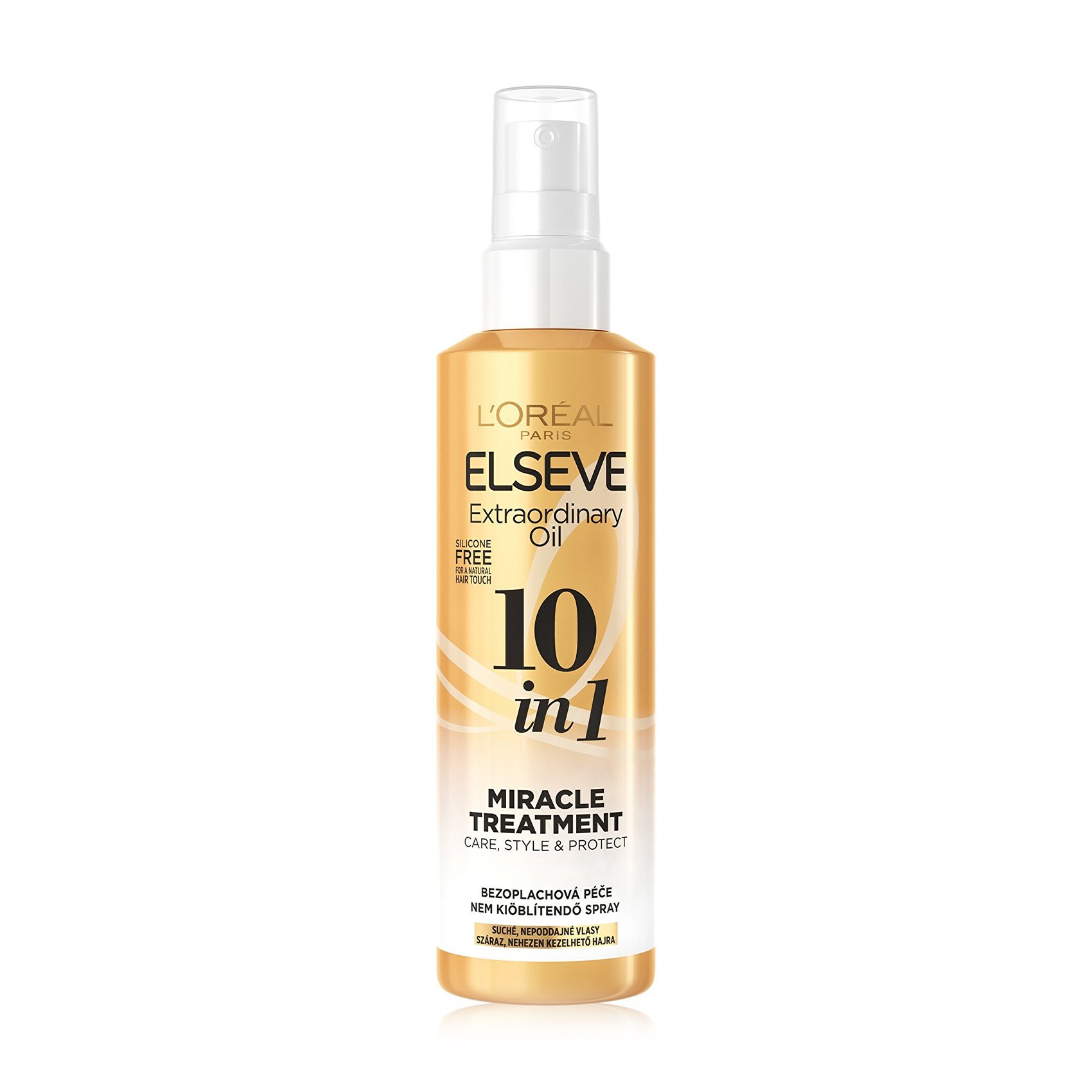 

Багатофункціональний спрей 10 в 1 L'Oreal Paris Elseve Extraordinary Oil 10 in 1 Miracle Treatment для сухого та неслухняного волосся, що потребує живлення, 150 мл