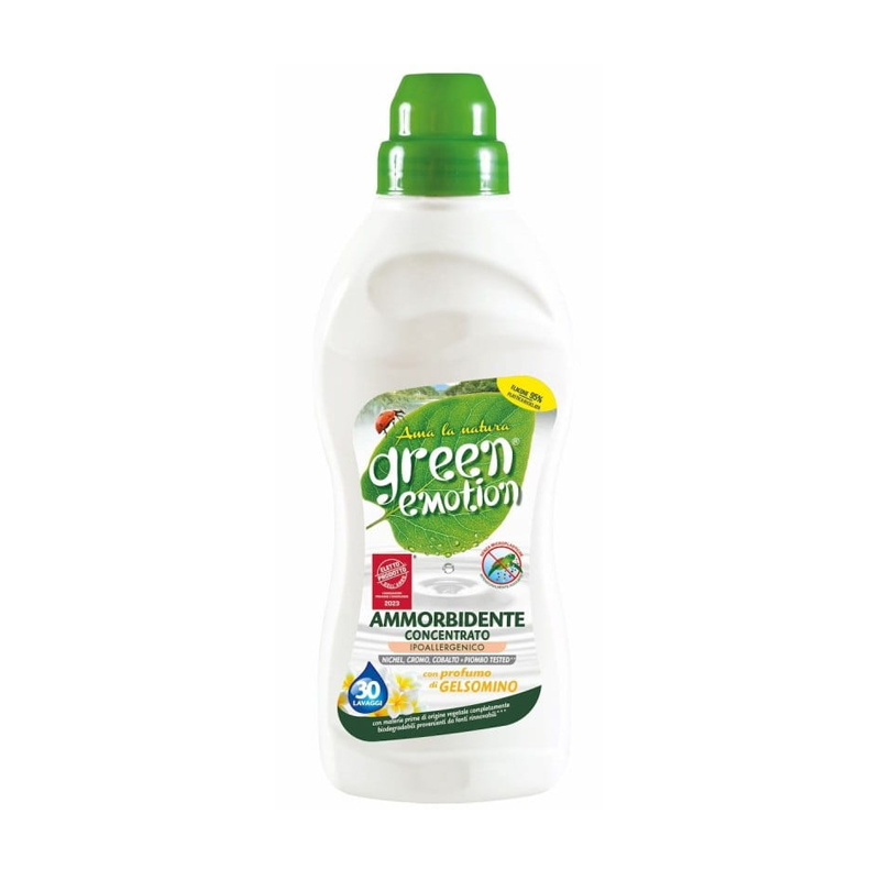 

Концентрований кондиціонер-ополіскувач для пом'якшення тканини Green Emotion Жасмин, 30 циклів прання, 750 мл