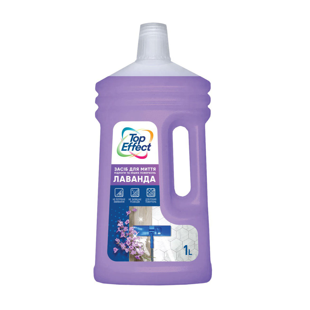 

Універсальний засіб для миття підлоги та інших поверхонь Top Effect Лаванда, 1 л