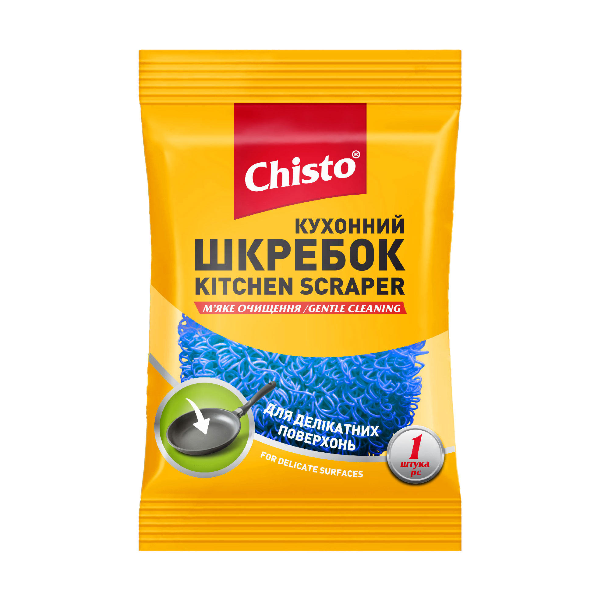 

Кухонний шкребок для делікатних поверхонь Chisto М'яке очищення, 1 шт