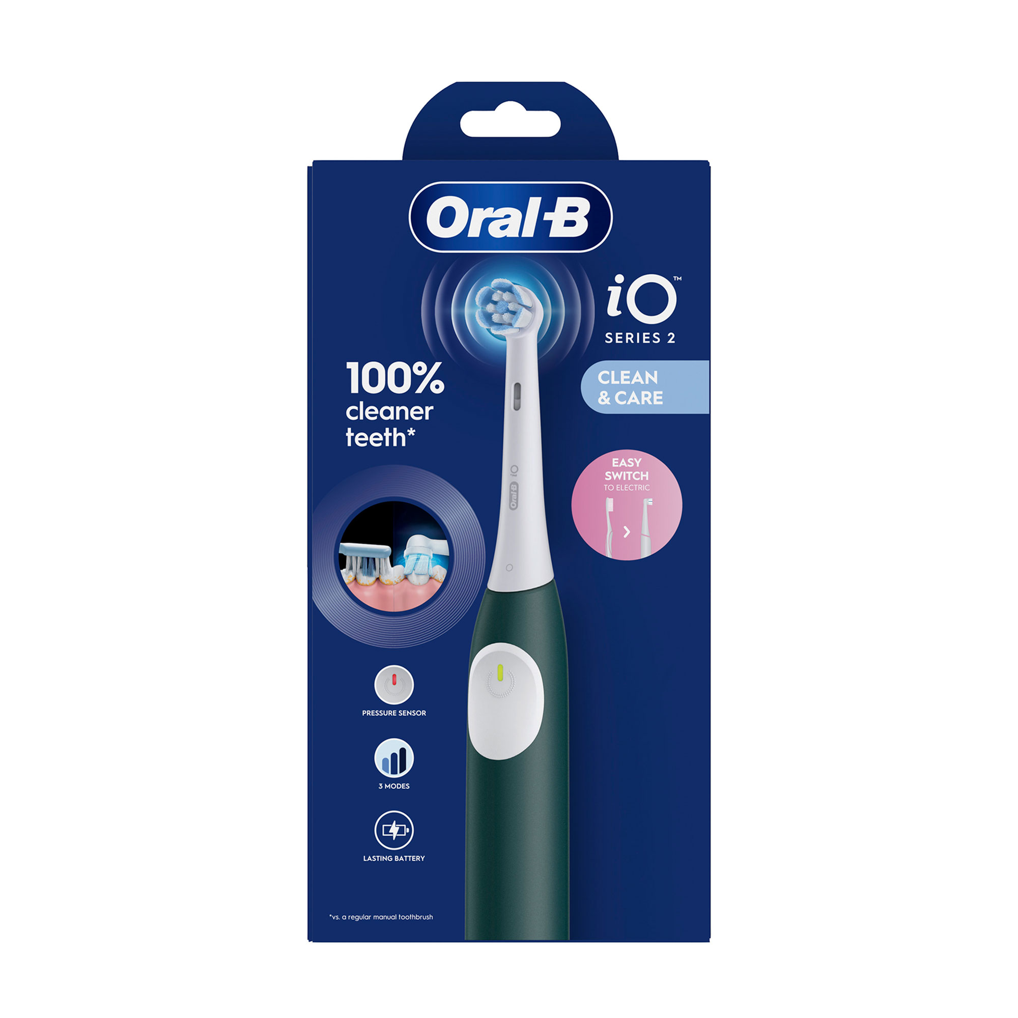 

Електрична зубна щітка Oral-B iO Series 2 Clean & Care Лісово-зелена, 1 шт