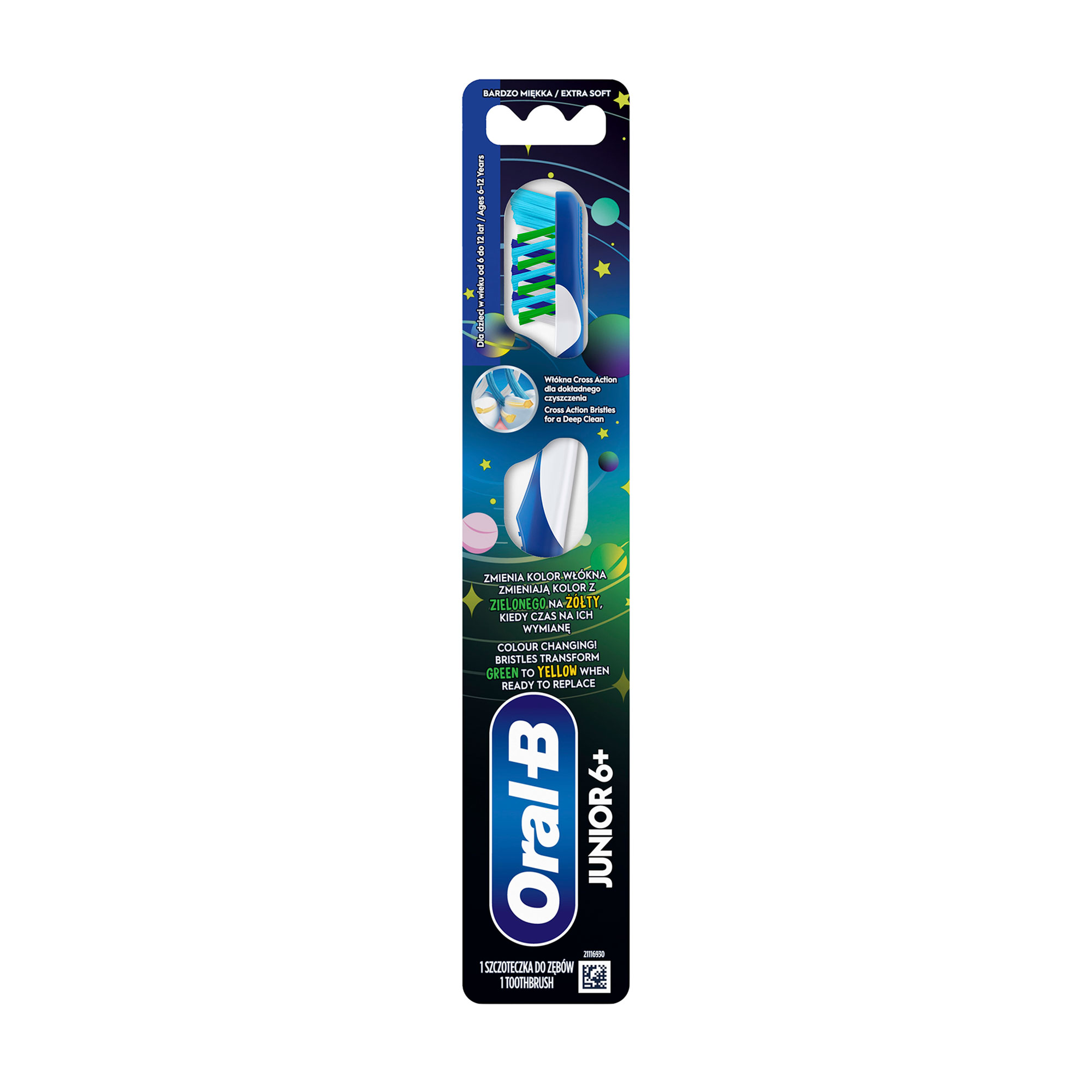

Уцінка! Дитяча зубна щітка Oral-B Junior М`яка жорсткість, від 6 років, синьо-біла, 1 шт