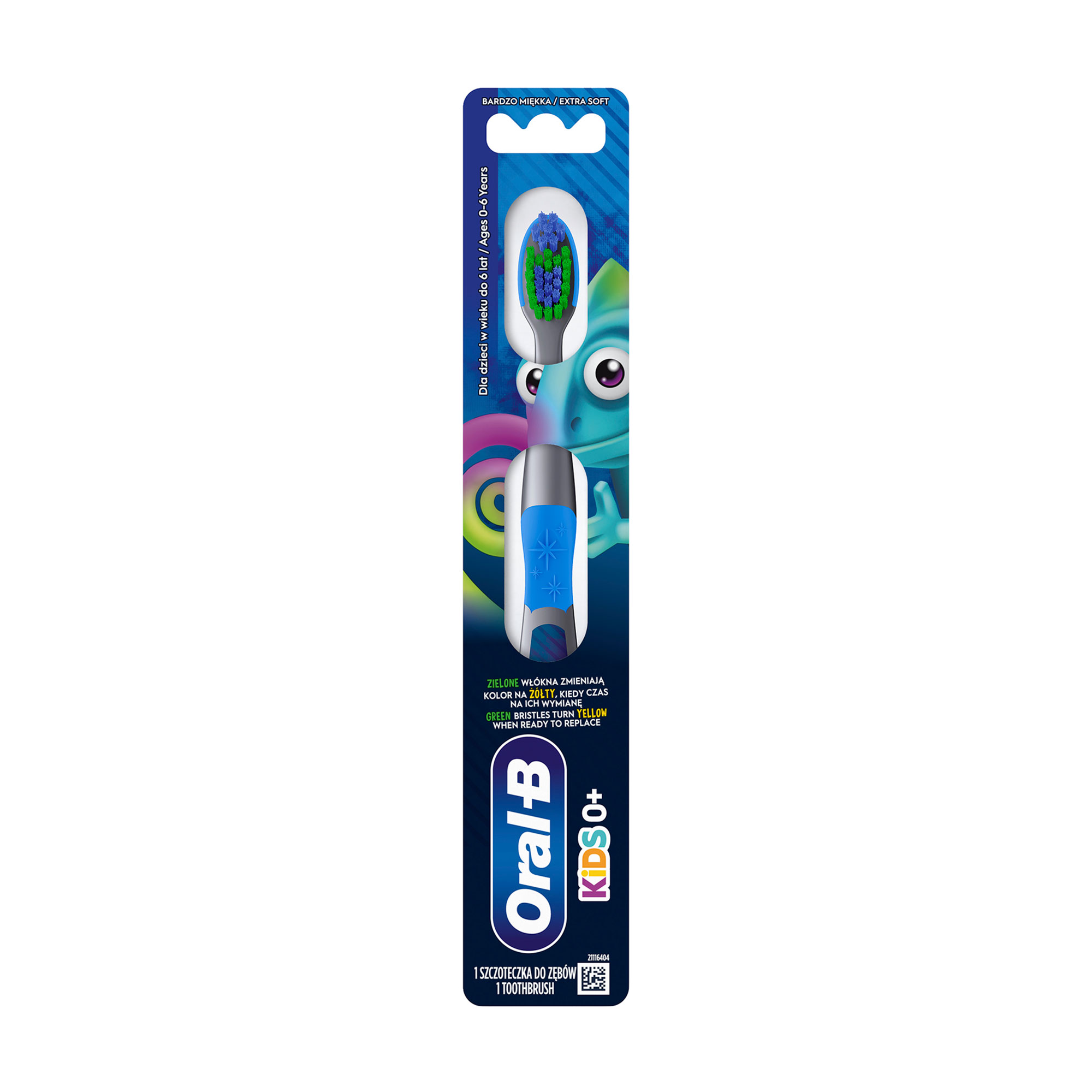 

Дитяча зубна щітка Oral-B Kids Екстрам'яка жорсткість, від народження, синя, 1 шт
