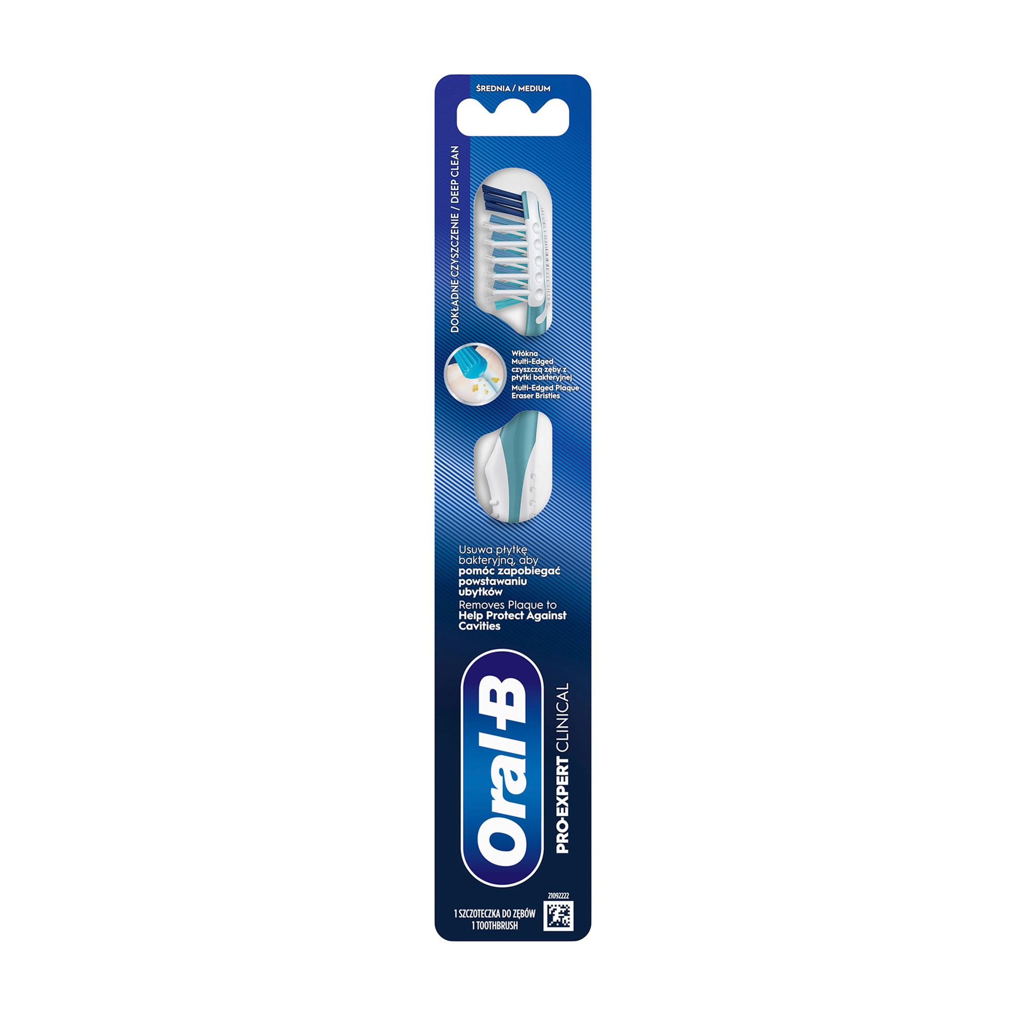 

Зубна щітка Oral-B Pro-Expert Clinical Середня жорсткість, синьо-біла, 1 шт