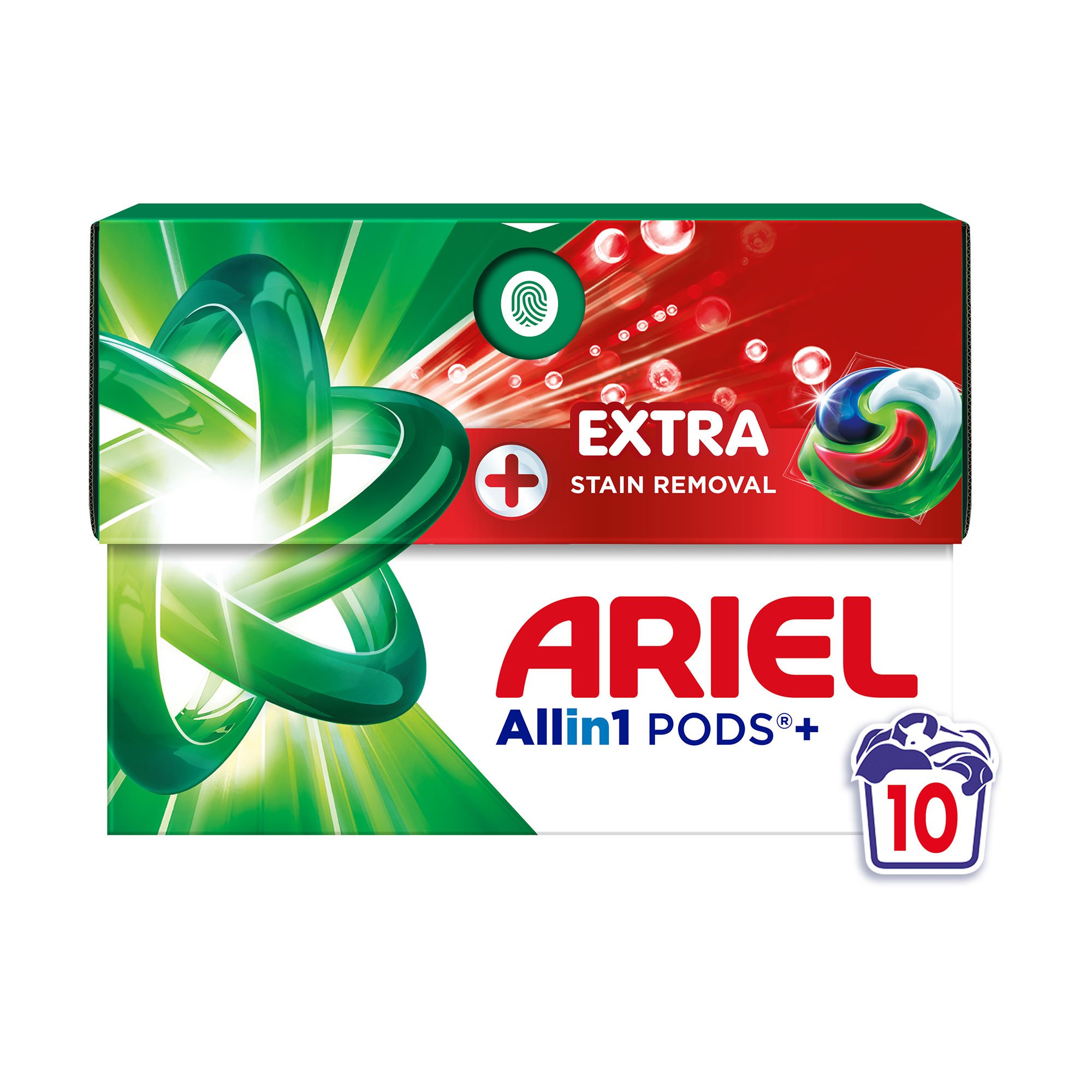 

Уцінка! Капсули для прання ARIEL Pods+ All-in-1 Extra Stain Removal Екстра сила, виведення плям, 10 циклів прання, 10 шт