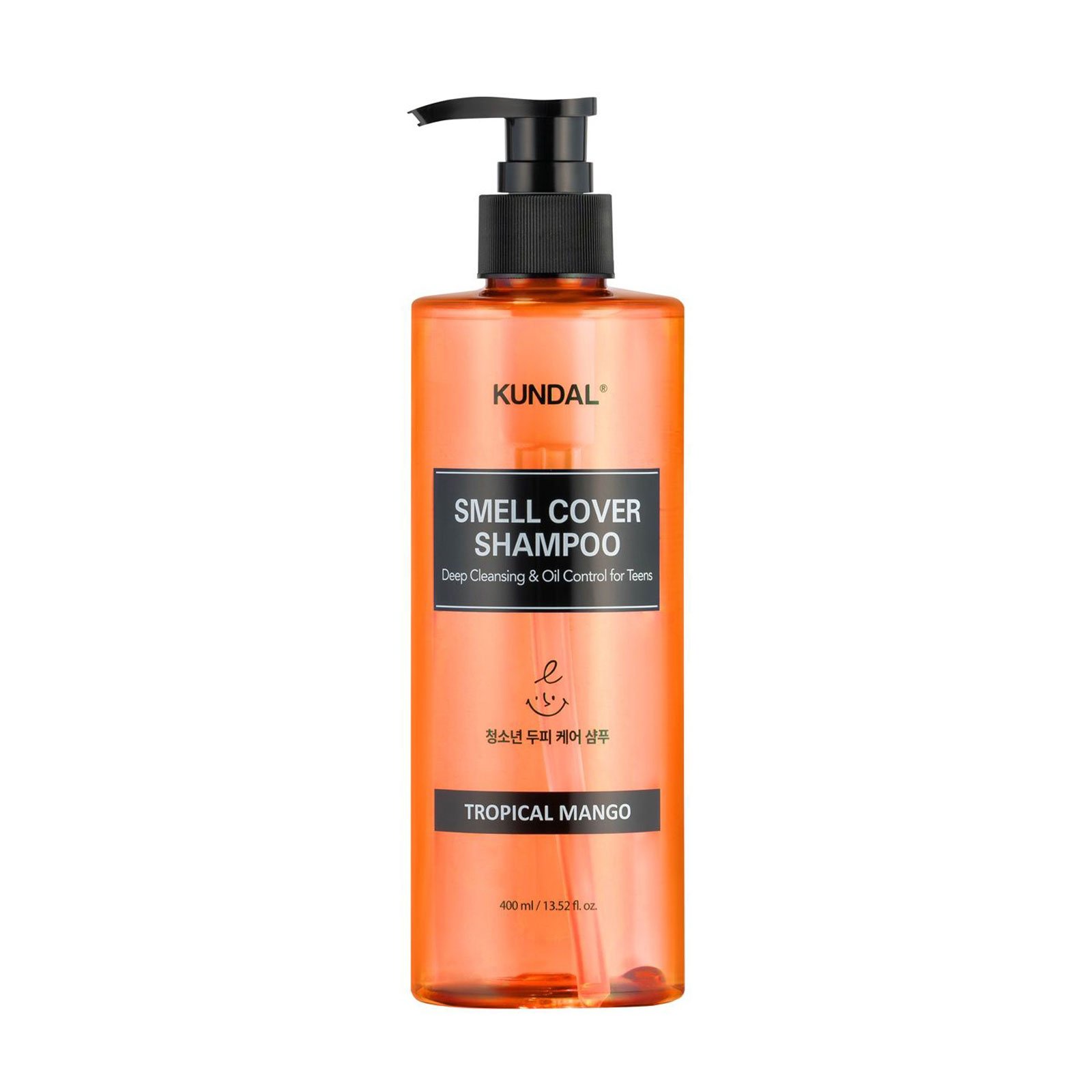 

Шампунь для підлітків Kundal Smell Cover Shampoo, Tropical Mango проти жирності волосся, 400 мл