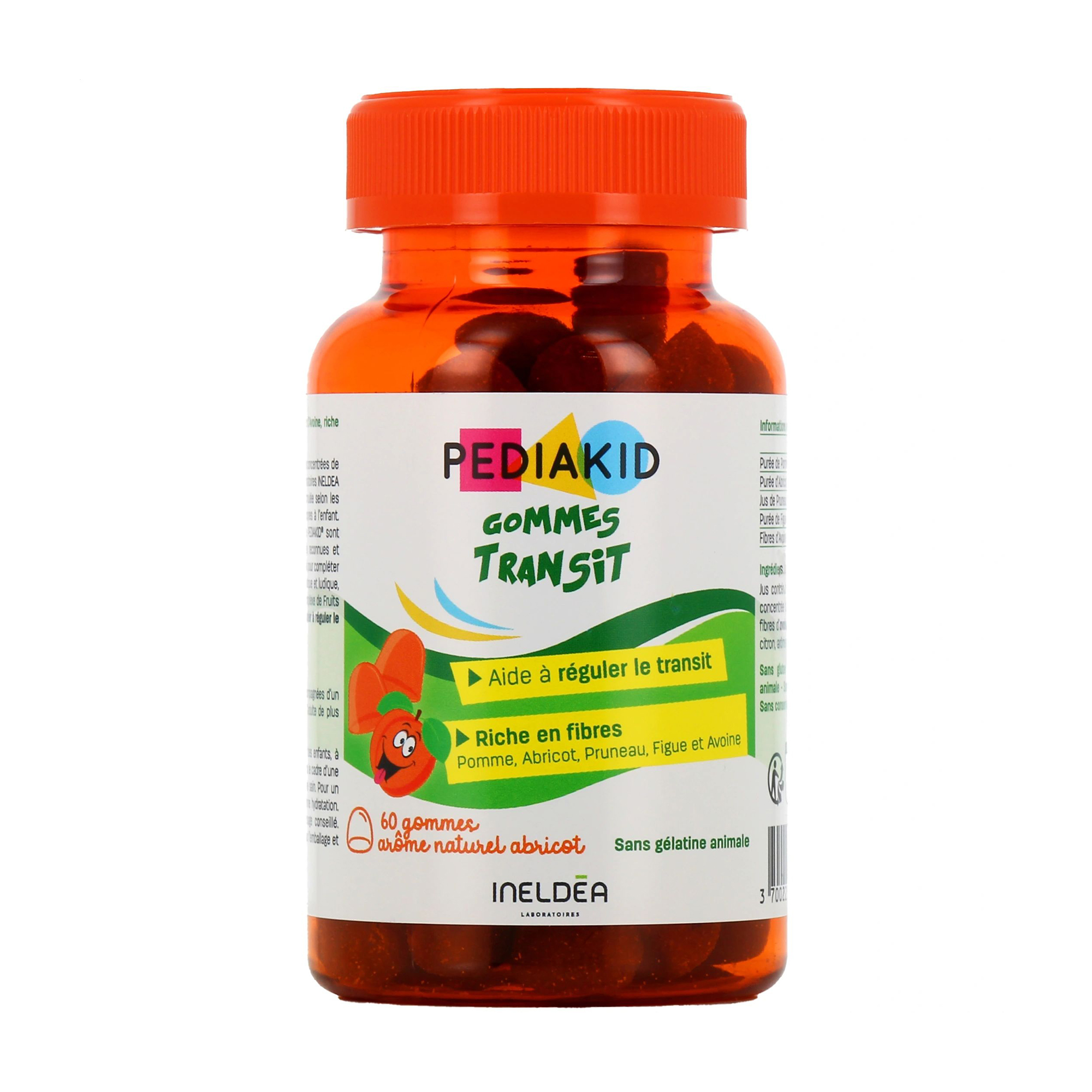 

Уцінка! Харчова клітковина та пектин для дітей Pediakid Gommes Transit, 60 жувальних пастилок