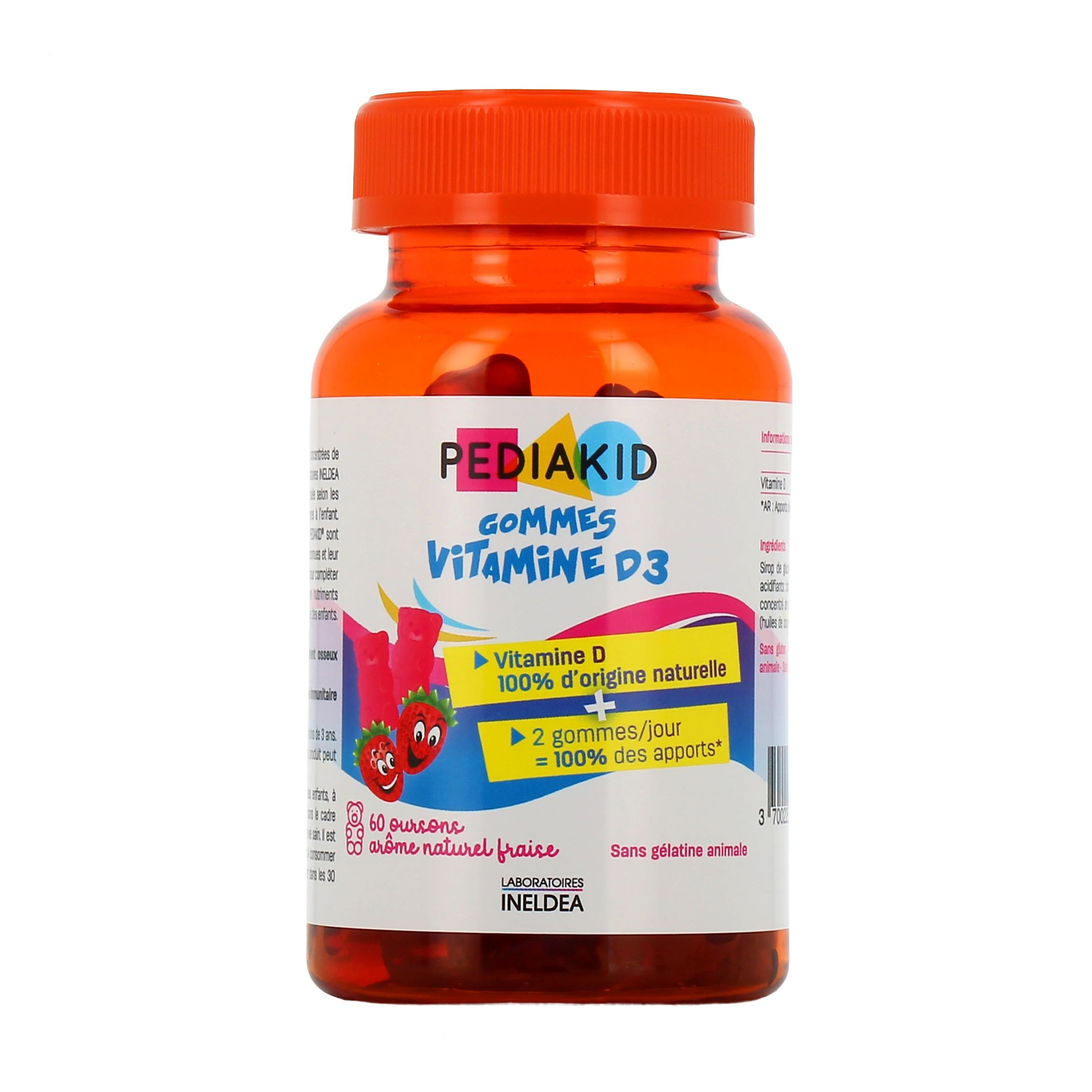 

Вітамін Д3 для дітей Pediakid Gommes Vitamin D3, 60 жувальних цукерок