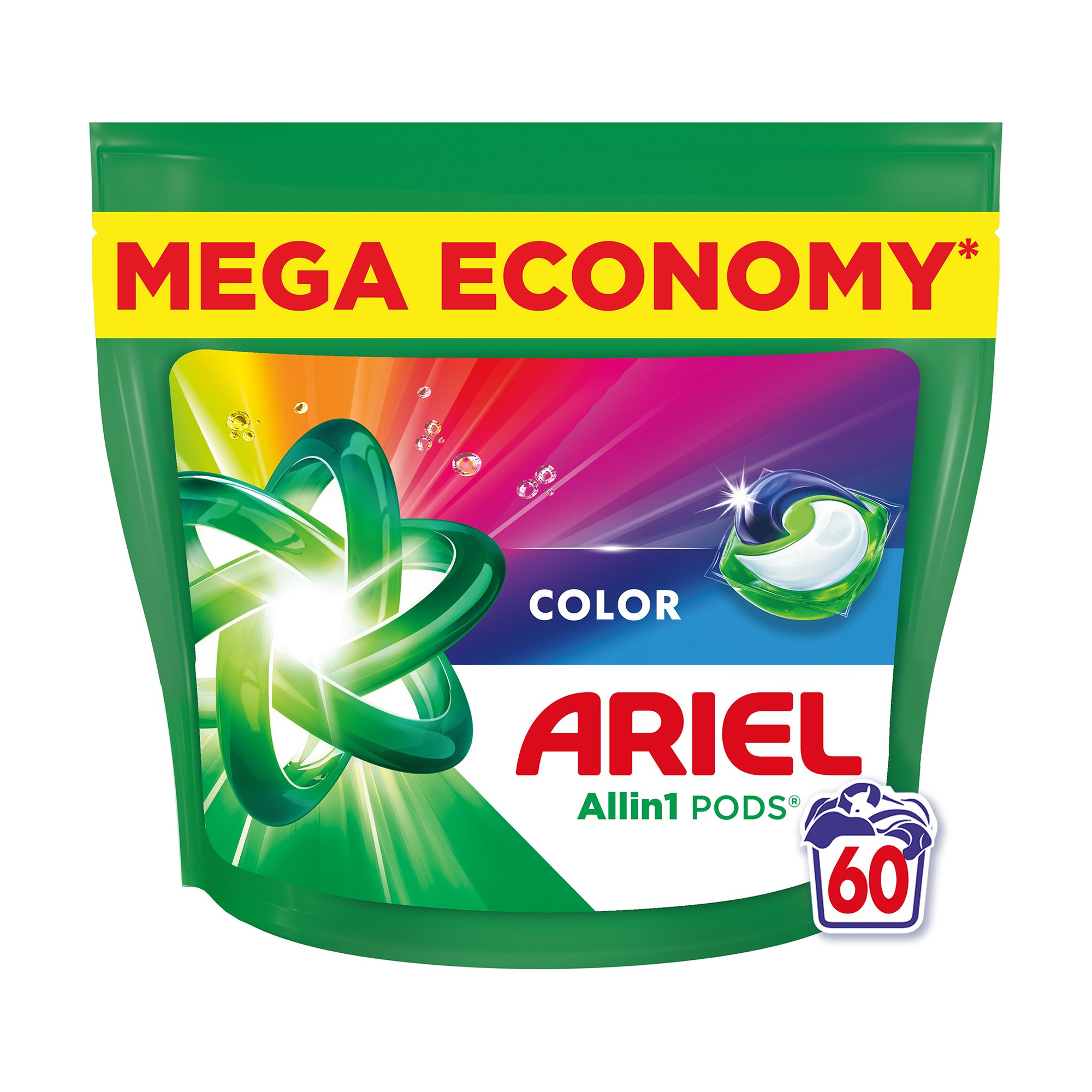 

Капсули для прання ARIEL All-in-1 Pods для кольорових речей, 60 циклів прання, 60 шт