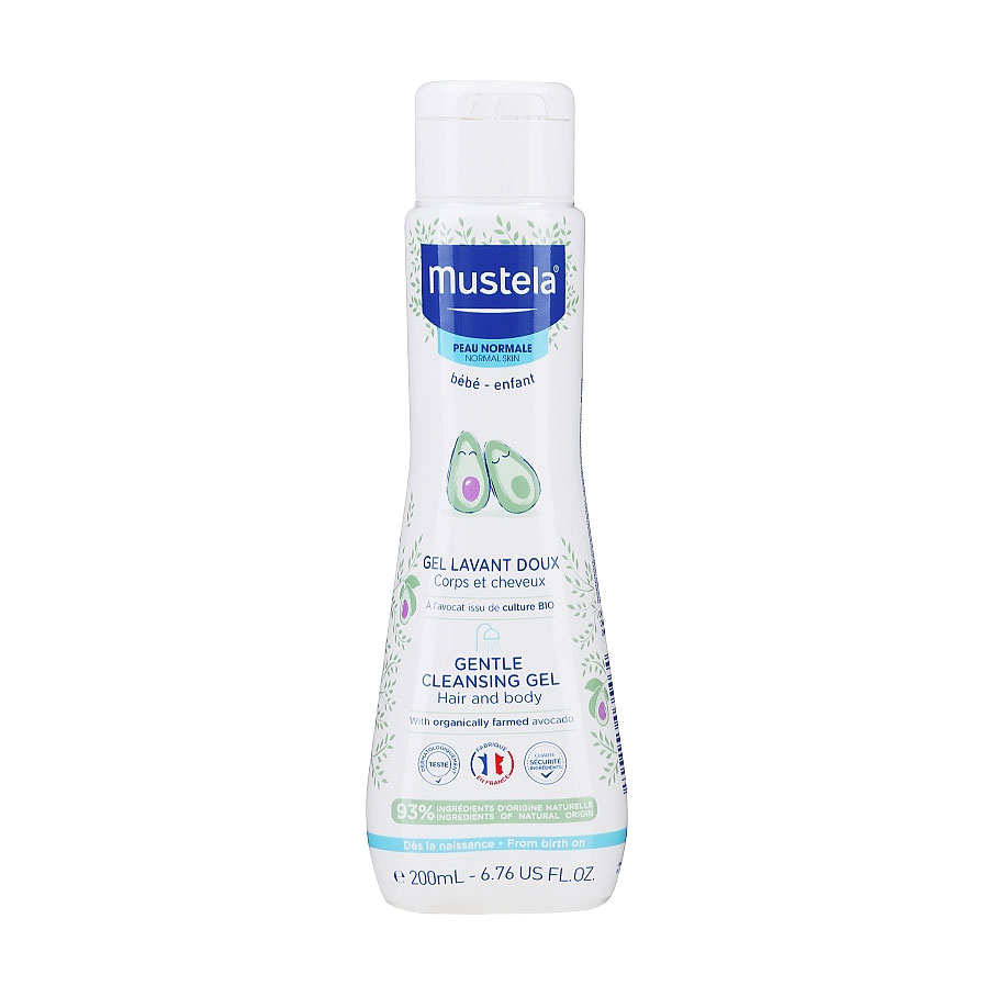 

Дитячий ніжний очищувальний гель для голови і тіла Mustela Bebe Gentle Cleansing Gel Hair and Body, 200 мл