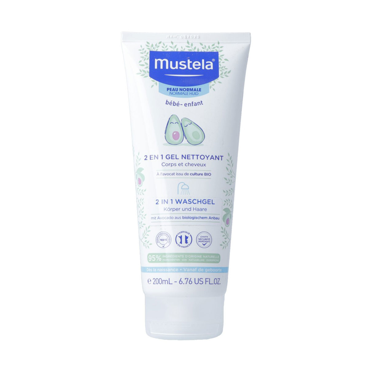 

Дитячий очищувальний гель для волосся та тіла 2 в 1 Mustela Baby 2 In 1 Cleansing Gel з авокадо, 200 мл