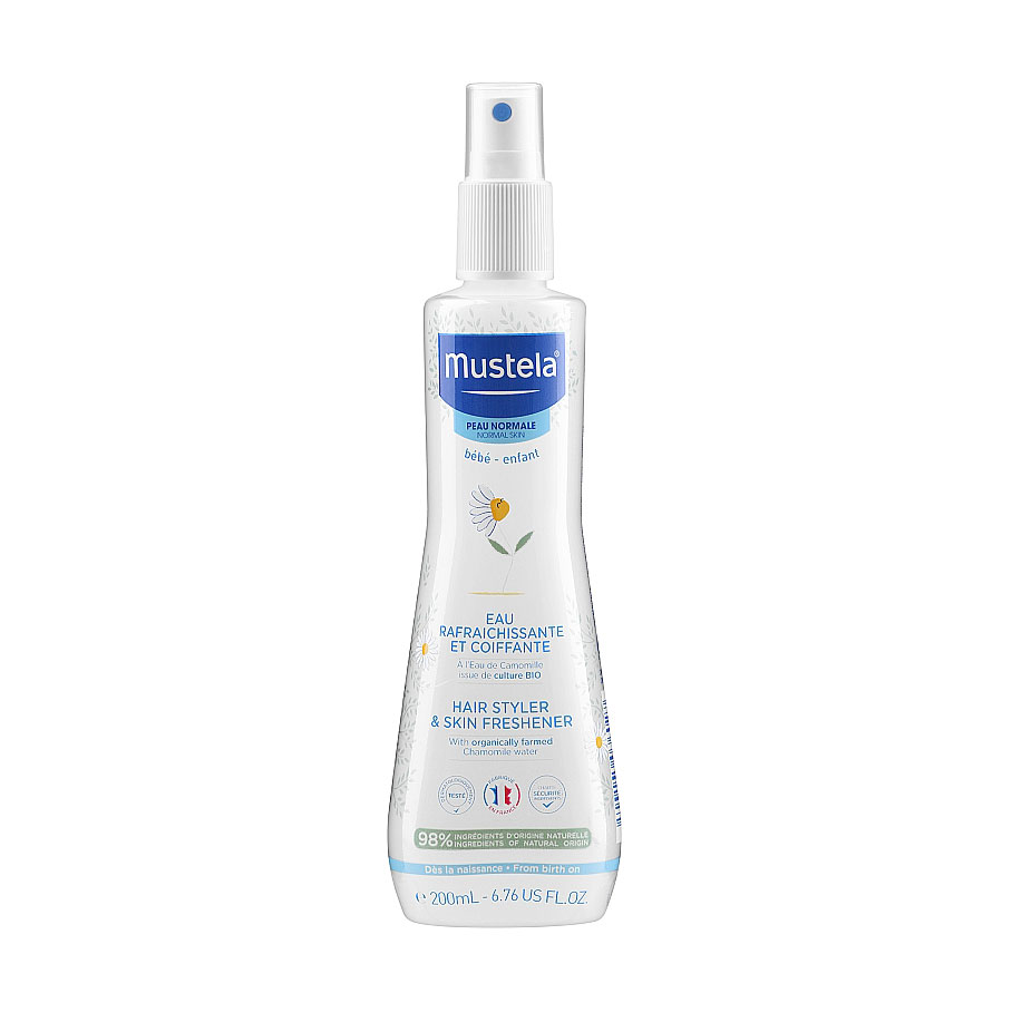 

Уцінка! Дитячий освіжальний спрей для тіла Mustela Hair Styler & Skin Freshener, 200 мл