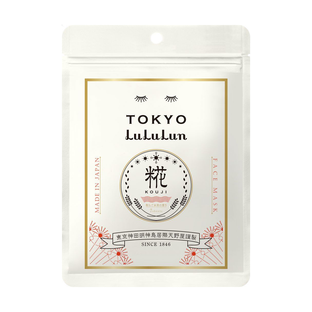 

Тканинна маска для обличчя Lululun Travel Tokyo Kouji, 7 шт