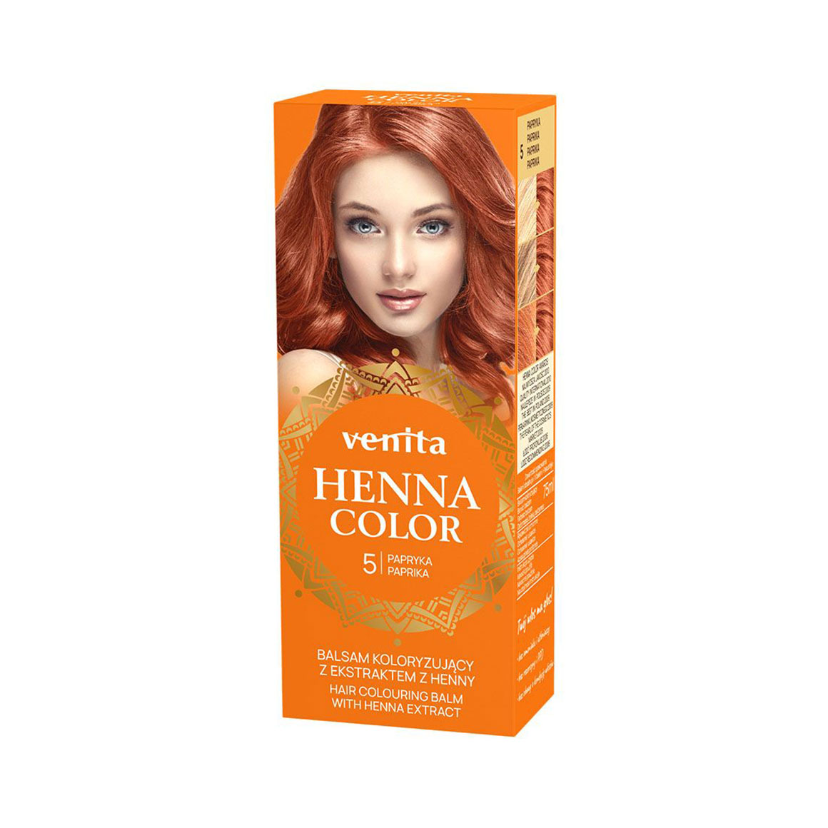 

Відтінковий бальзам для волосся Venita Henna Color Hair Colouring Balm з екстрактом хни, 05 Paprika, 50 мл